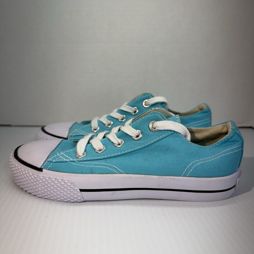 AIRWALKS Fashion Canvas Sneakers Athletic Unisex Kids Youth Sz 13 Turquoise Teal